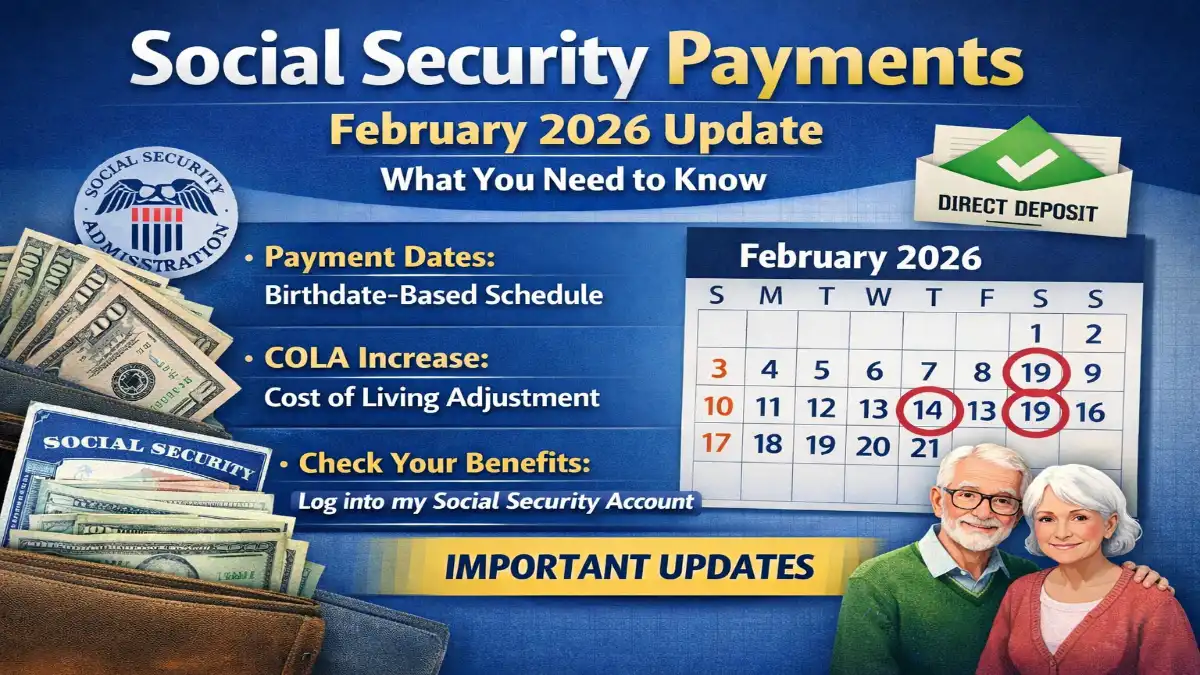 Social Security February 2026, Social Security payment schedule 2026, SSA February payment dates, Social Security update 2026, SSI payment February 2026, Social Security COLA 2026, retirement benefits payment dates, disability benefits February 2026, SSA direct deposit schedule, Social Security payment calendar 2026, Medicare premium deduction 2026, Social Security news USA, monthly benefit update 2026, SSA payment status check, federal benefits February 2026