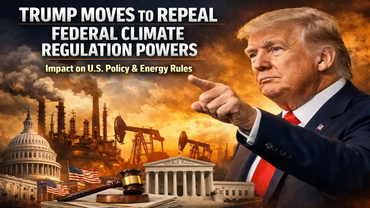 Trump climate policy update, federal climate regulation rollback, U.S. climate rules 2026, Environmental Protection Agency authority, Clean Air Act update, Trump energy policy, federal emissions regulations, U.S. environmental policy shift, climate regulation news USA, oil and gas regulation changes, power plant emissions rules, Supreme Court climate ruling impact, U.S. energy policy debate, federal vs state climate authority, breaking political news USA
